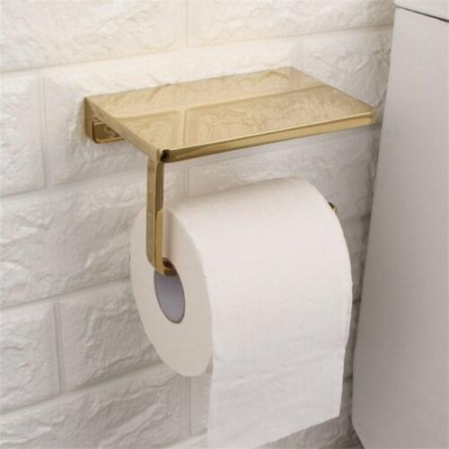 Bathroom Paper Holders Copper Tissue Rack Gold/Black Toilet Paper Rack High-end Quality Bath Hardware Bathroom accessories