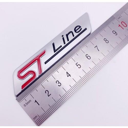 10X Metal Chrome Matt Black STline ST line Car Emblem Badge Auto Decal 3D Sticker Emblem for Ford Focus ST Mondeo
