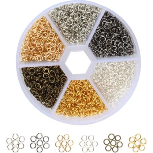 Metal silent single opening circle ring of multicolor hoops DIY craft accessories