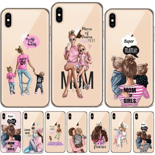Black Brown Hair Baby Mom Girl Queen Soft Silicone Case Cover For Funda iPhone 12 Mini 11 Pro X XS Max XR 8 7 6 6S Plus 5S SE