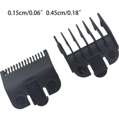 2pcs 1.5mm 4.5mm Barber Shop Styling Guide Comb Set Hair Trimmer Attachment Hairdresser Clipper Cutting Limit Combs