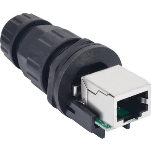 Nylon RJ45 Interface Connector Pluggable Transposon IP68 Network Outdoor AP Waterproof Box Connector 10mm Mounting Hole 8 Core