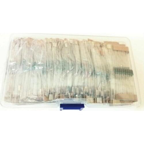 New 1460 pcs 73 Values 1/4W 1% Metal Film Resistors Assorted Pack Kit Set Lot Resistors Assortment Kits Fixed Capacitors
