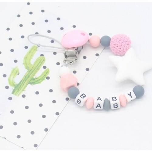 2019 New Explosions Pacifier Chain Baby Products Silicone Nipple Clip Teether Anti-drop Chain