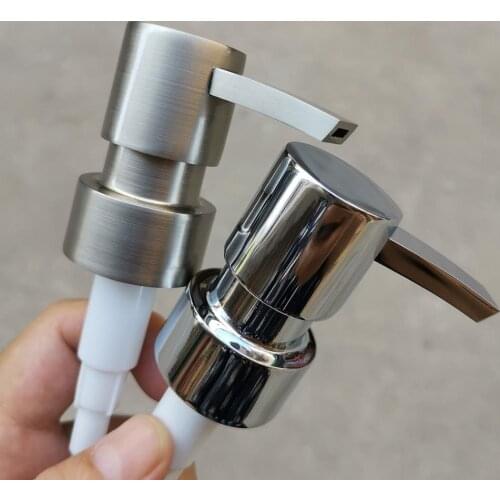 New Zinc alloy Soap Pump Liquid Lotion Dispenser Replacement Jar Tube Bathroom Liquid Soap Dispensers