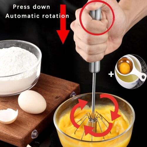 Semi Automatic Egg Beater Mini Mixer Fast Spin Egg Beater Kitchen Baking Accessories Cream Mixer Flour Mixer Kitchen Tool