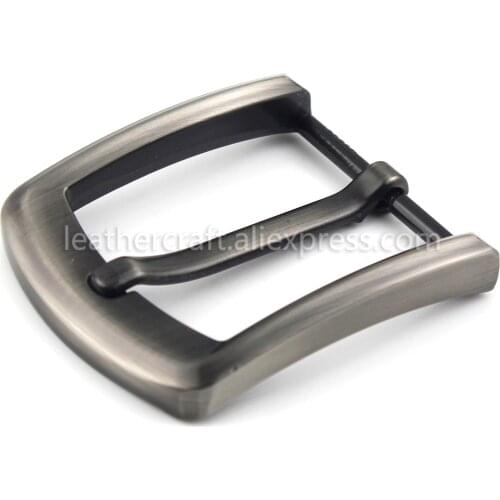 1x 40mm Men Belt Buckles Brushed Metal Fashion End Bar Single Pin Buckles Fit for 37mm-39mm Belt Leather Craft Parts