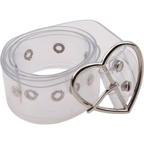 Transparent Width Belts Personality Fashion Ring All-match Buckle Decoration Waist Men Women Fashion Tide