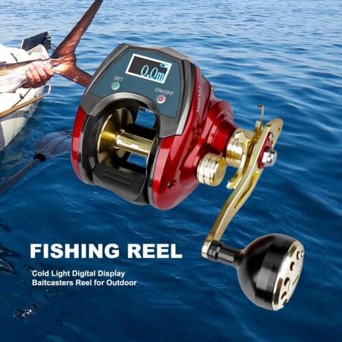 Fishing Reel Cold Light Digital Display Accurate Anti-rust Saltwater Drag Baitcasters Reel Saltwater Drag Baitcasters Reel