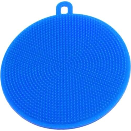 1 Pcs Silicone Dishwashing Sponge Brush Multi-functional Kitchen Cleaning Insulation Pad Fruit Vegetable Bath Kitchenware Brush