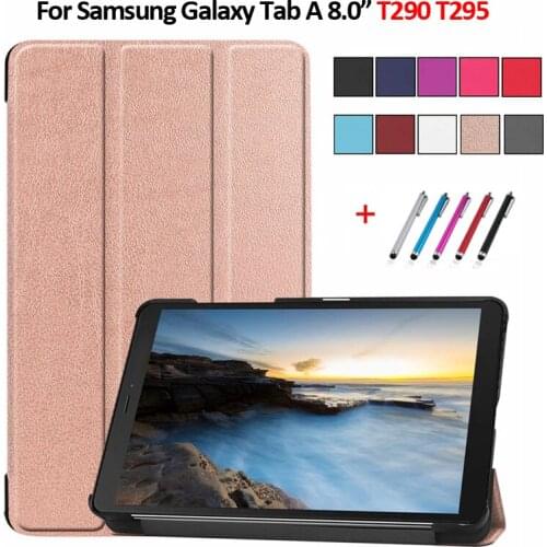 Folding PU Leather Protective Tablet Cover Case Funda for Samsung Galaxy Tab 8.0 2019 Case SM-T290 SM-T295 SM-T297 Smart Cover