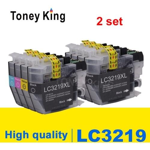 Toney King 2 sets For Brother LC3219 LC-3219 LC3219XL Compatible Ink Cartridge MFC-J5930DW MFC-J6530DW MFC-J6930DW Printer