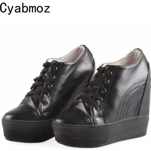 Cyabmoz Women High heels Platform Shoes Woman Sexy Wedge Pumps Height increasing Thick bottom Fashion Ladies Party Single shoes