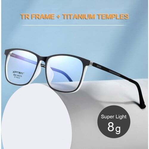 YOOSKE Men Pure Titanium Eyeglasses Frame Ultralight Myopia Glasses Large Frame Square Optical Prescription Glasses Frame 9825