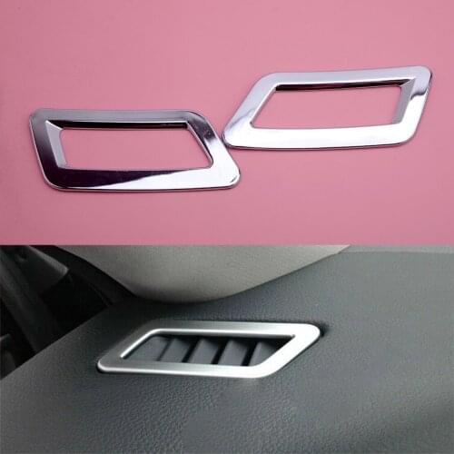 1 Pair Car Plastic Chrome Style Front Air Vent Outlet Cover Trim Fit For Nissan Qashqai J11 Rogue Sport 2017-2019 2020