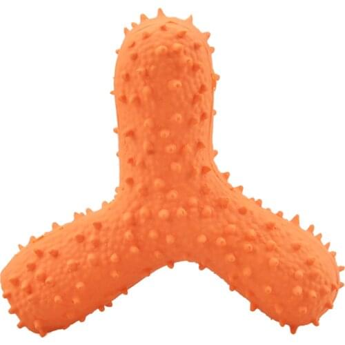 1Pc Dog Chew Toy Interactive Convex Square Latex Solid Color Pet Bite Resistant Toy Dog Stick Toy Durable Teeth Clean Molar Tool