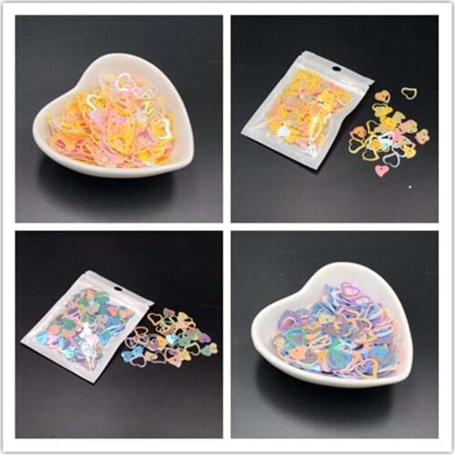 10g/Pack 8mm AB Color Loving Heart Sequins PET 3D Nail Art Paillettes Party Dress Sewing Wedding DIY Lentejuelas Accessories