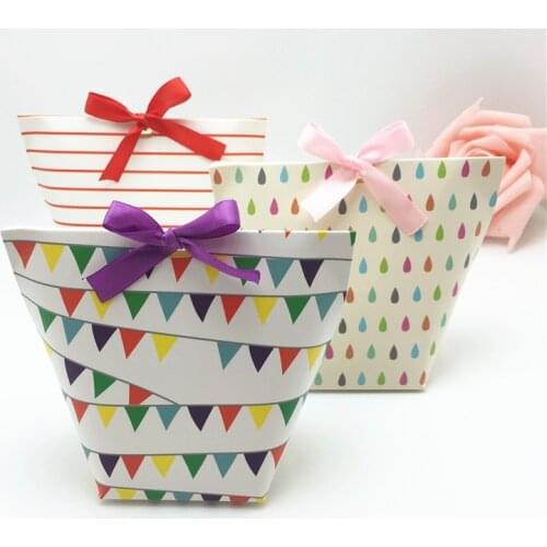 10 pcs 6x6x10cm New-born Babies Full Moon Candy Box Return Gift Box Wedding Candy/Biscuit/Chocolate Box