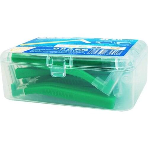 20pcs/box Interdental Brush L Shaped Superfine Toothpicks Push Pull Tooth Cleaner Gum Care Oral Hygiene