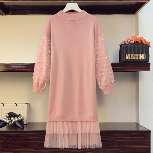 2021 Newst sweater knitted dress fashion vestidos de festa casual robe femme loose Dresses for Women