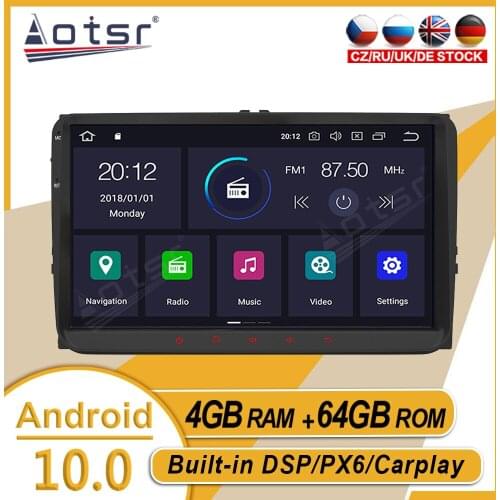 4+64G For Volkswagen VW Passat B6 CC Polo GOLF 5 6 Touran Jetta Tiguan Car Stereo Multimedia Player Android Navi Radio Head Unit
