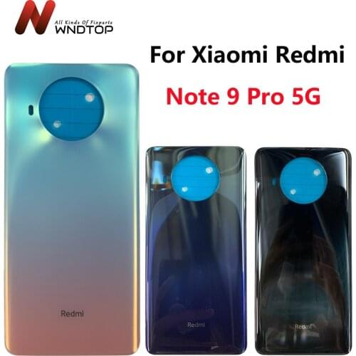 6.67"Original For Xiaomi Redmi Note 9 Pro 5G Battery Cover Glass Panel Rear Housing Case For M2007J17C Back Cover
