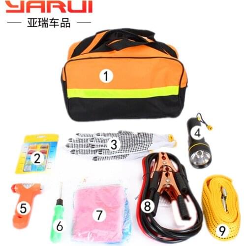 Car fire extinguisher small portable emergency rescue kit set multifunctional medical