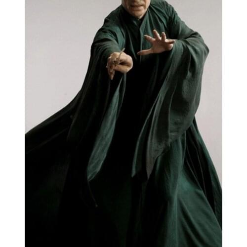 Free Shipping Lord Voldemort Cosplay Costume and Glowing Magic Wand from Hogwarts Custom Made for Halloween and Christmas