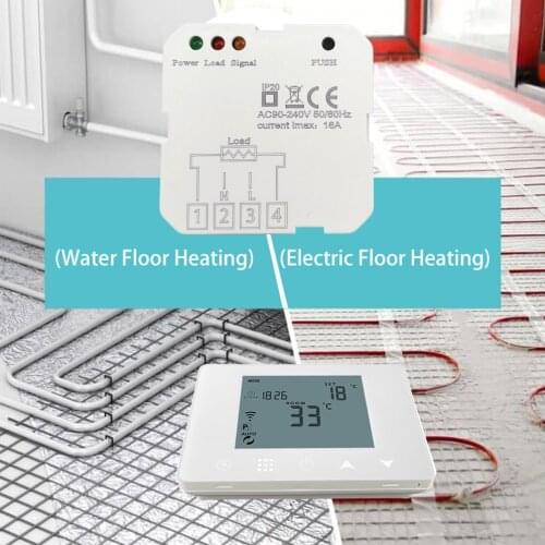 Wireless WIFI & RF Module 16A Receiver. Programmable Thermostat for ,Electric Heating Thermostat Water Floor Heating