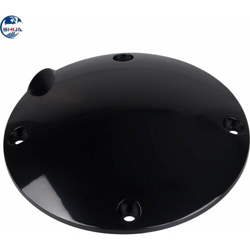 4 Holes Black CNC Aluminum Derby Domed Clutch Cover For Harley Sportster 1200 Custom Anniversary XL1200C XLH1200