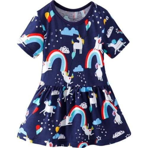 Funnygame Unicorn Baby Girls Party Dresses Princess Costume Cotton Dress Kids Clothes Toddler Girl Dress Children Vestido