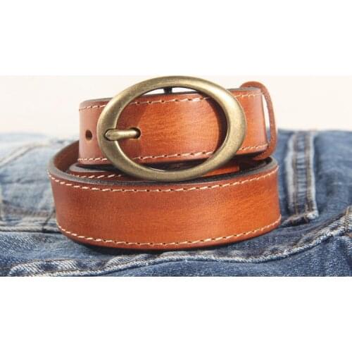 Design Pin Buckle Leather Cowhide Belt Jeans Belt Women Denim Belt 100% Genuine Leather Pants 2021 New Womens Product Luxury