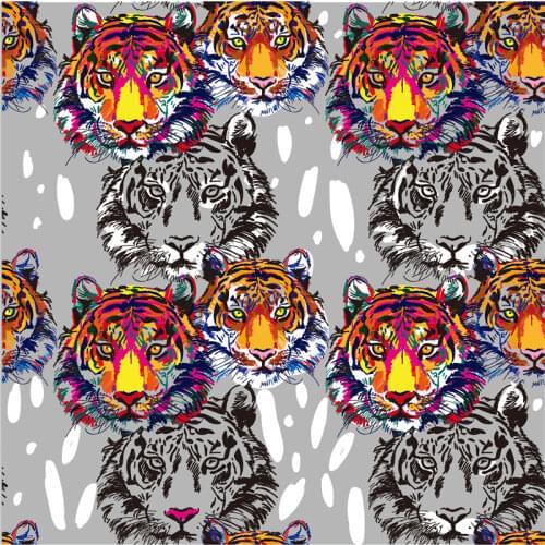 Spandex stretch fabric custom color David pattern digital printing DIY clothes shirt sewing bedding cloth BB3