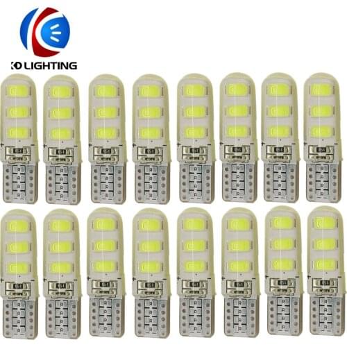 KD 100pcs W5W t10 car accessories 5630 5730 car led Light 6Led smd 168 194 Crystal Side Lamp Turn Reverse License Plate Bulb
