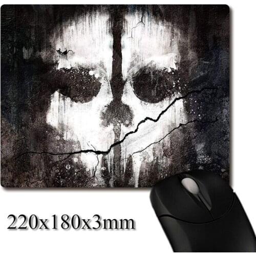 Ghost Face of COD CG printed Heavy weaving anti-slip rubber pad office mouse pad Coaster Party favor gifts 220x180x3mm