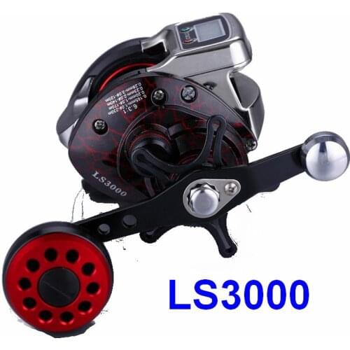 Digital and Night Visible Fishing Reel Lieyuwang LS3000 Waterproof 6.3:1 255g No.3 Line 120M 6Kgs Brake Force Bathymetric Survey