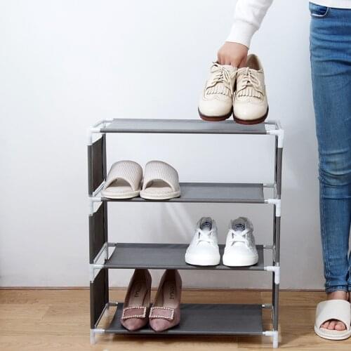 Multifunctional multi-layer shoe rack storage rack household fabric storage rack simple dormitory space saving rack