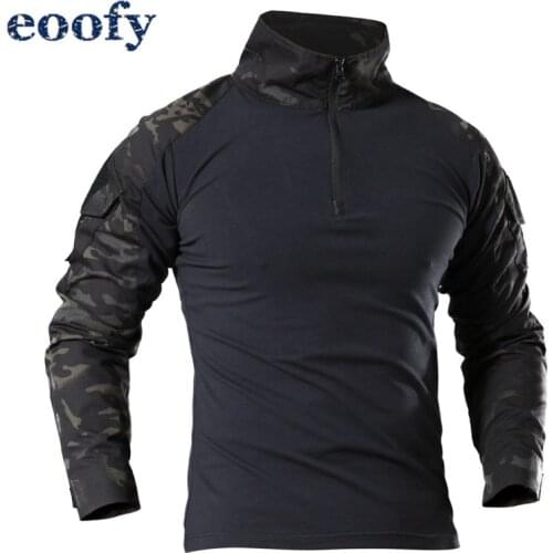 Male Military Uniform Tactical Long Sleeve T Shirt Men Camouflage Army Combat Shirt Airsoft Paintball Clothes Multicam Shirt Top