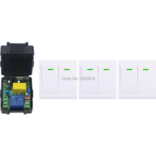 New digital Remote Control Switch AC220V Receiver+3* Wall Transmitter Wireless Power Switch 315MHZ Radio Controlled Switch Relay