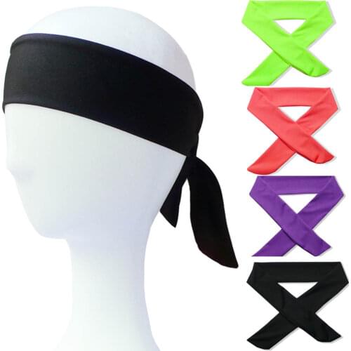 Ninja Headband Tie Sports Sweatband Tennis Running Gym Fitness Basketball Yoga Hair Band Pirate Hat Headwear Men Women Elastic