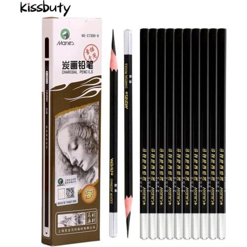Maries Professional Sketch Pencil Drawing HB 2H B 2B 3B 4B 5B 6B 7B 8B 10B 12B 14B Soft Medium Hard Charcoal Art Stationery