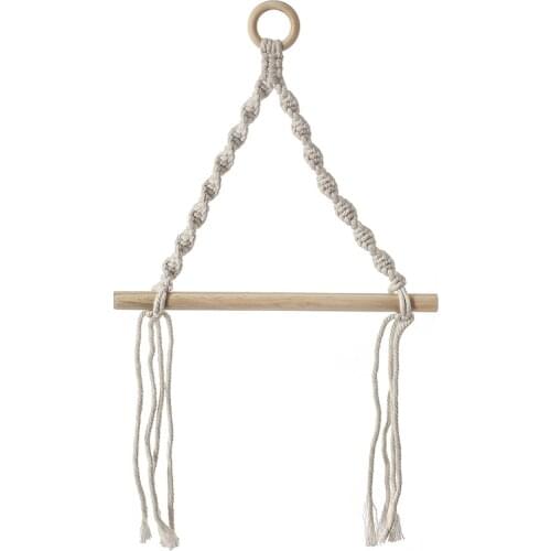 Nordic Toilet Paper Holder Dispenser Hand-woven Tapestry Macrame Wall Hanging 449C