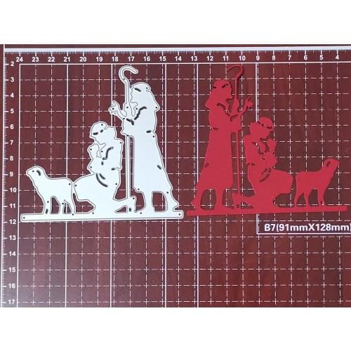 Shepherd Metal Cutting Dies Craft Religion Pray Die Cuts Mold Stencil for DIY Scrapbook Embossing Card Decorative die Template