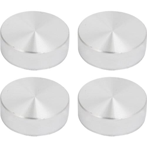 Uxcell 4pcs 30mm Dia 10mm Thickness M6 Thread Aluminum Disc Hardware for Glass Table Hot Sale