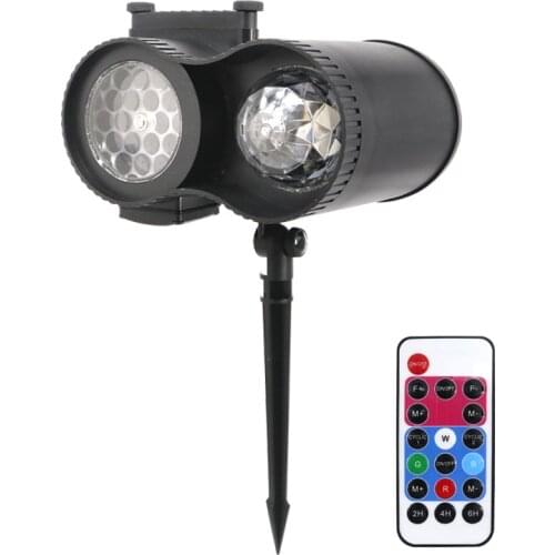 Waterproof Moving Laser Projector Lamps 12 Slides 2 In 1 Water Wave LED Stage Light For Christmas New year Landscape Garden Lamp