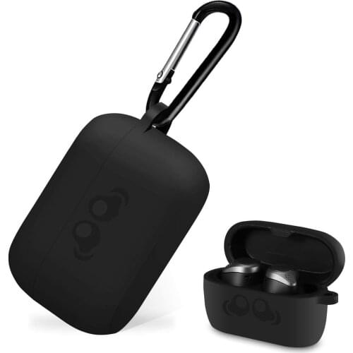 2020 Released Soft Silicone Skin Shock-Absorbing Protective Case Cover with Keychain for Jabra Elite Active 75t Back LED Visible