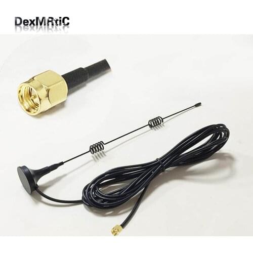 1PC New 2.4ghz Wifi Antenna High Gain Small Disk Sucker aerial with 3M Cable SMA Male connector wholesale price