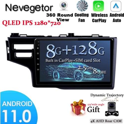 9" android 10.0 RAM car gps dvd player for honda Fit Jazz 3 LHD 2014 2017 car radio multimedia navigation stereo head unit dsp