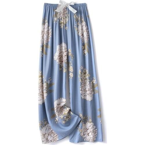 2020 Womens Dot Printed Trousers Spring Summer Fashion Bottom Loose Sleep Mujer Loose Pajama Pant Female Casual Home Pants