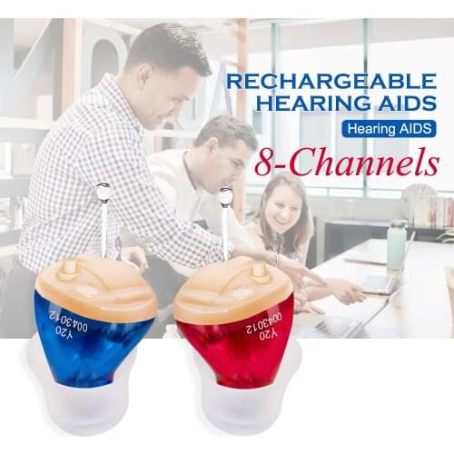 Mirasing Mini Digital Hearing Aid Audifon ITE 312 Portable Sound Amplifier Wireless Ear Aids for Elderly Moderate to Severe Loss